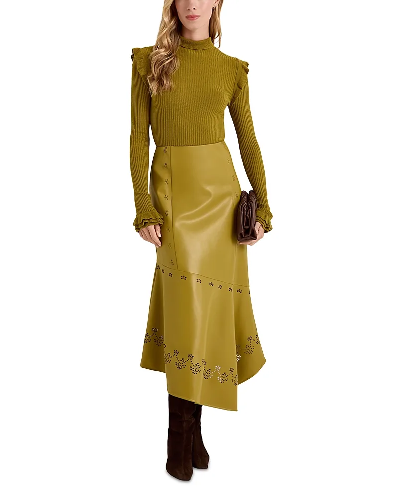 Tinley Ruffle Trim Turtleneck by Marie Oliver