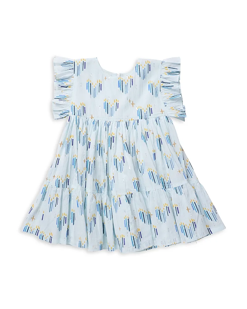 Kit Cotton Menorah Hearts Dress by Pink Chicken