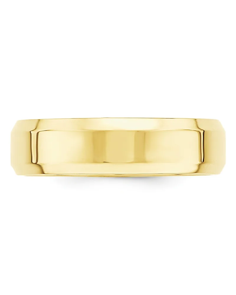 6mm Bevel Edge Comfort Fit Band 14K Yellow Gold by Bloomingdales Fine Collection
