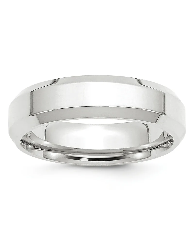 6mm Bevel Edge Comfort Fit Band in 14K White Gold by Bloomingdales Fine Collection