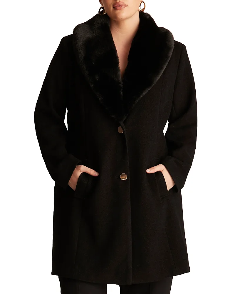 Albany Faux Fur Collar Coat