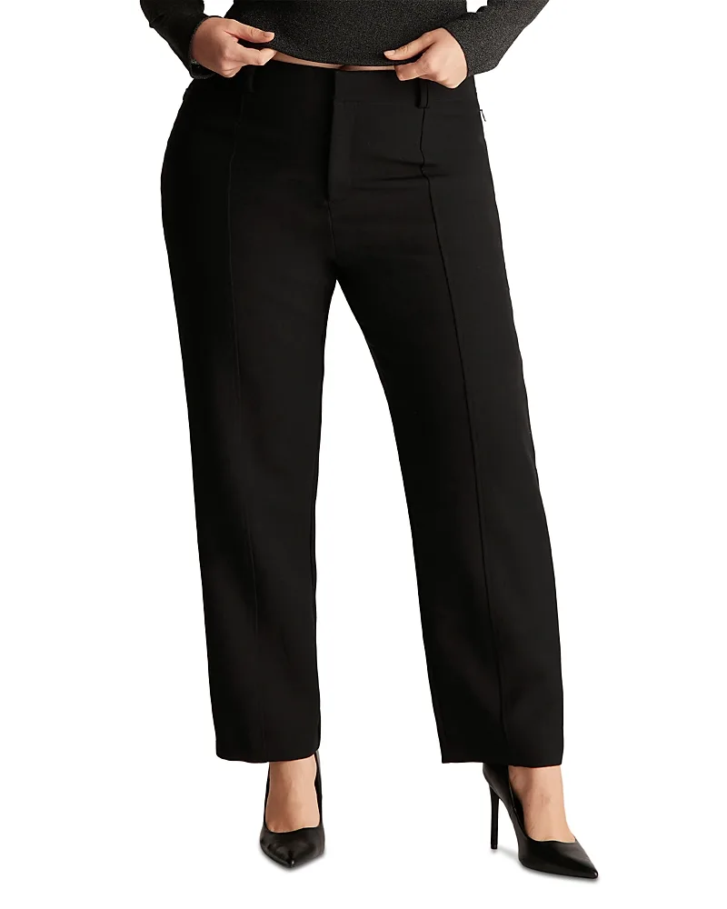 Pluto High Rise Straight Ankle Pants by Estelle Plus