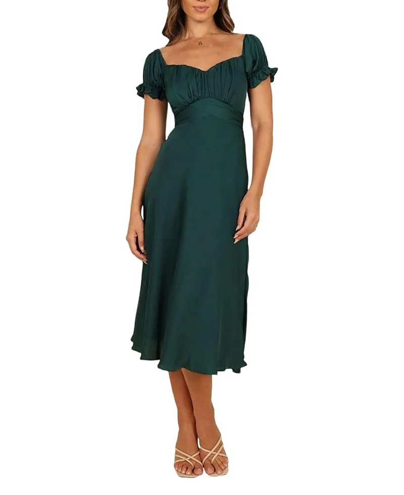 Mickenna Sweetheart Frill Midi Dress by Petal And Pup