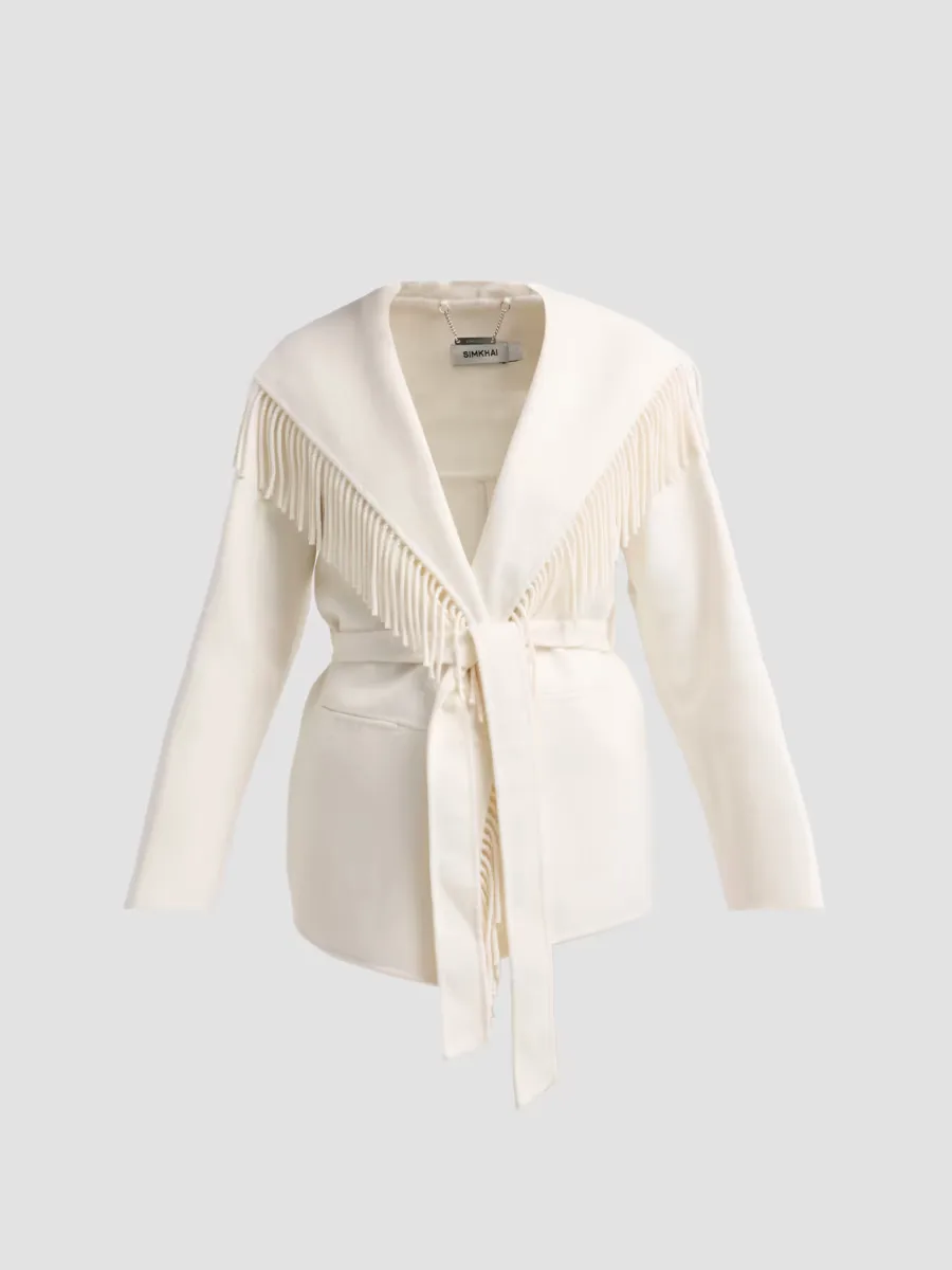 Rowen Fringe Jacket by SIMKHAI