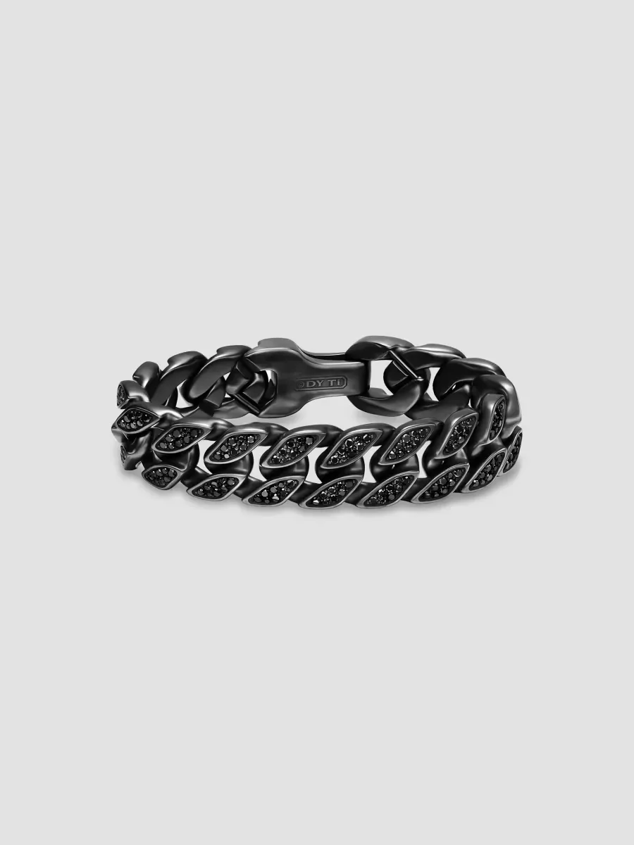 Curb Chain Bracelet in Black Titanium