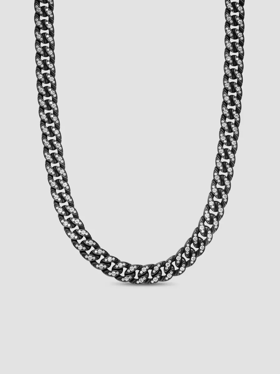 Curb Chain Necklace in Titanium