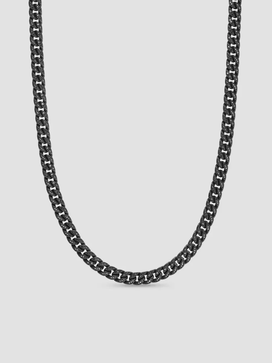 Curb Chain Necklace in Black Titanium by David Yurman