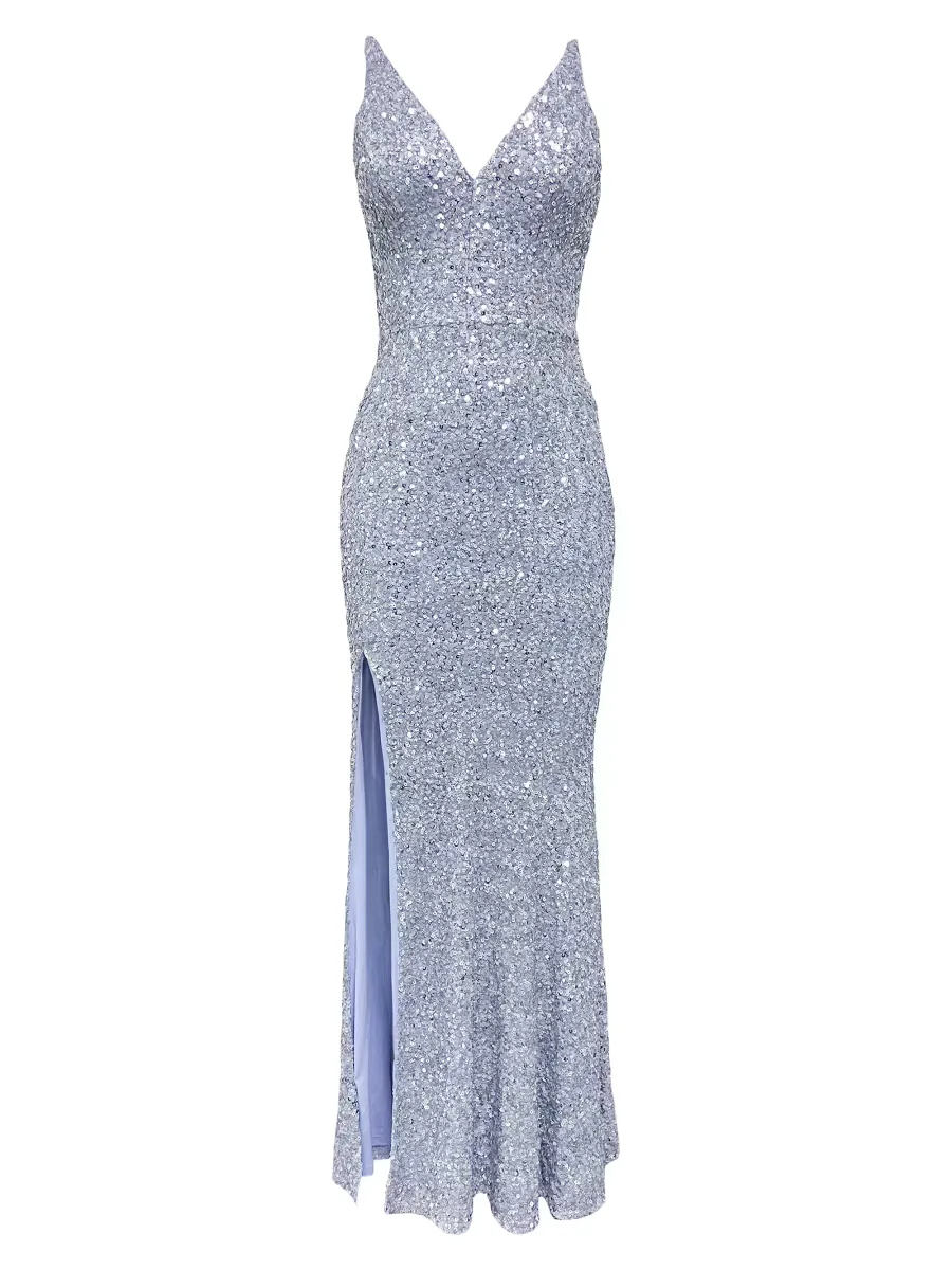 Iris Sequined Mermaid Gown by Dress the Population