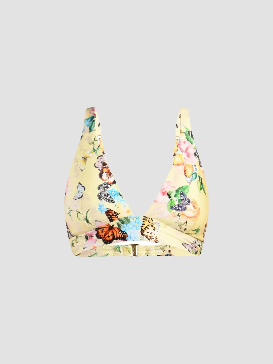 Lexie Garden Butterflies Bikini Top by L'AGENCE