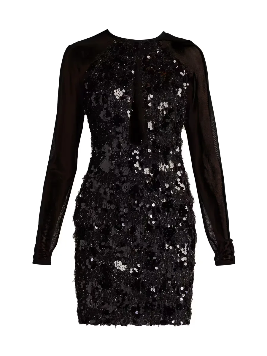 Sequined Cut-Out Minidress by Tadashi