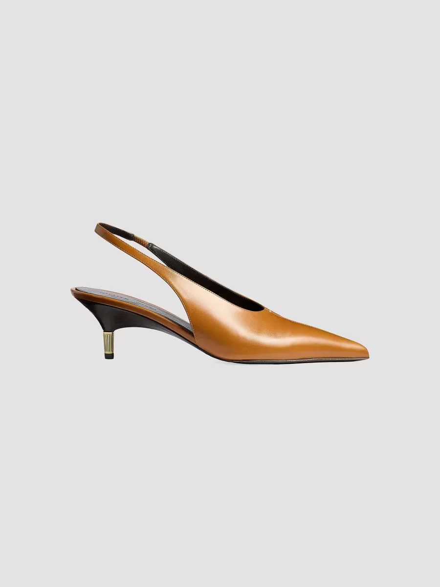 Bella 55MM Leather Kitten-Heel Pumps by Khaite