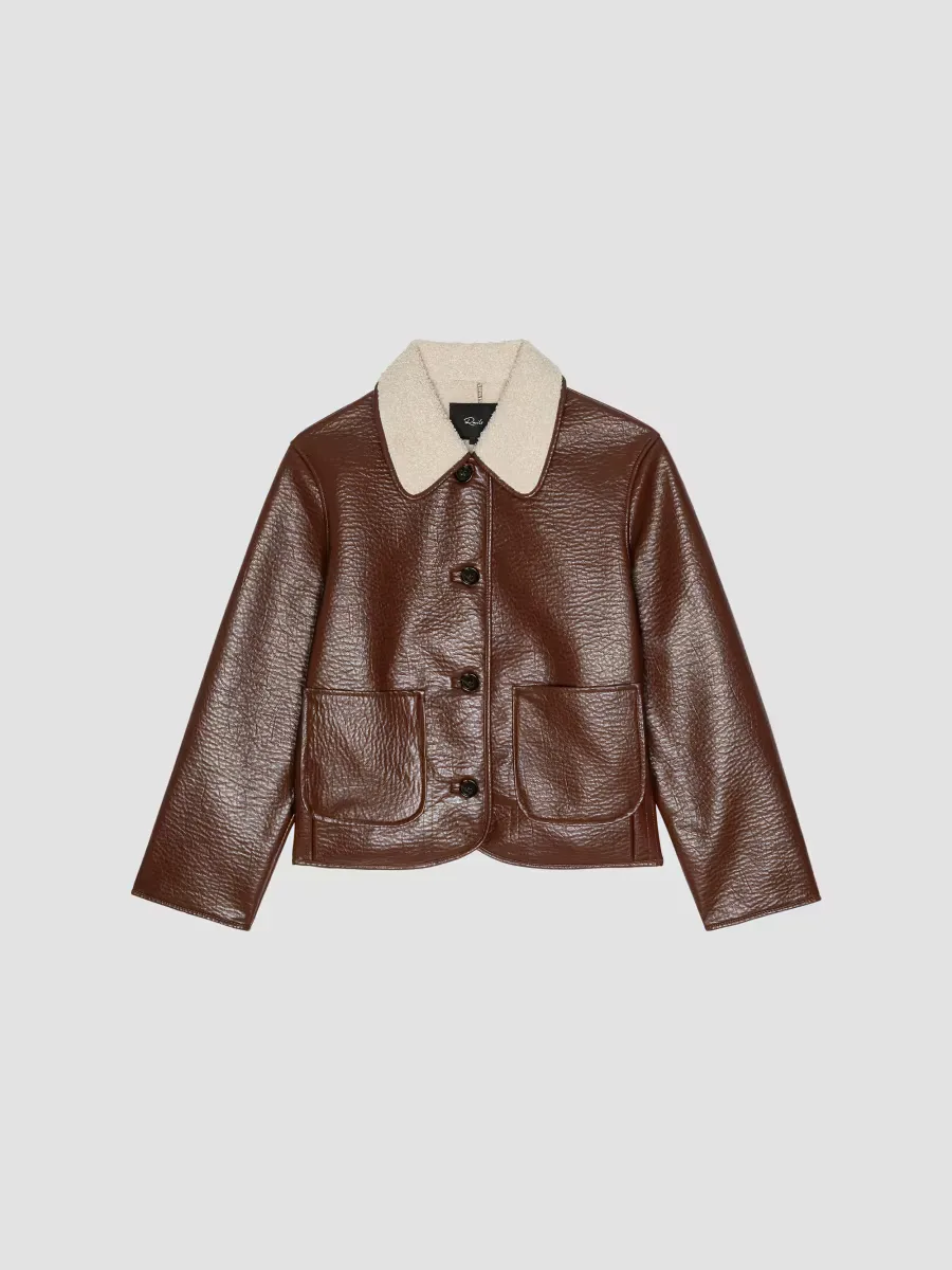 Terra Faux-Shearling & Faux-Leather Jacket by Rails