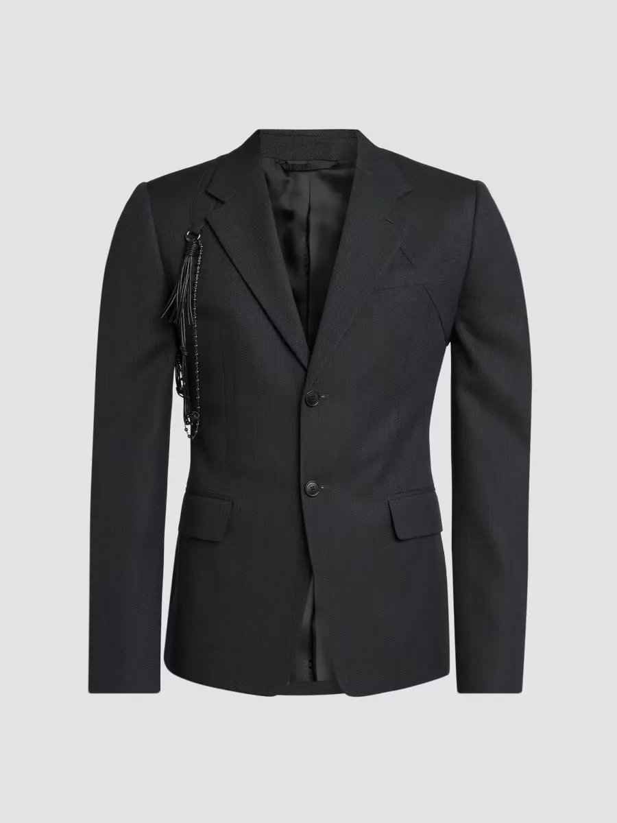 Tassel-Trim Wool Jacket by McQueen