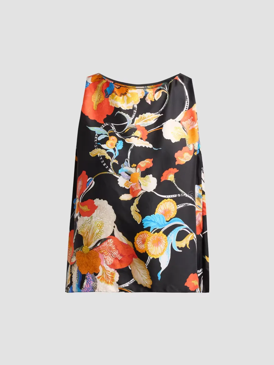 Nell Floral Silk Twill Top by Adam Lippes