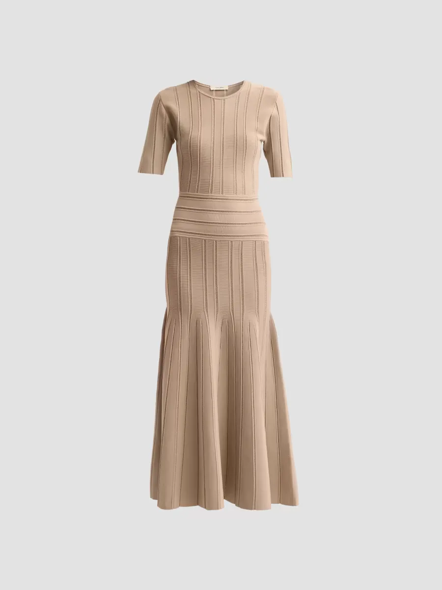 Cassidy Compact Jacquard Midi Dress by Adam Lippes