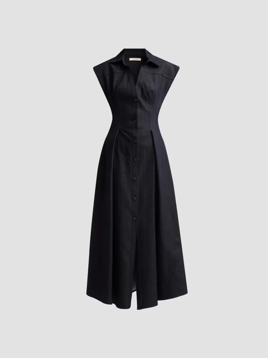 Sylvan Denim Midi Shirtdress by Adam Lippes