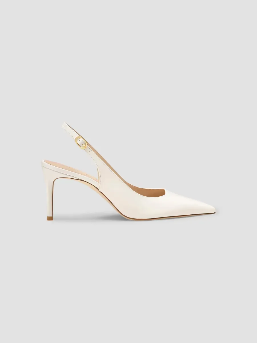 Stuart Power 75MM Leather Slingback Pumps