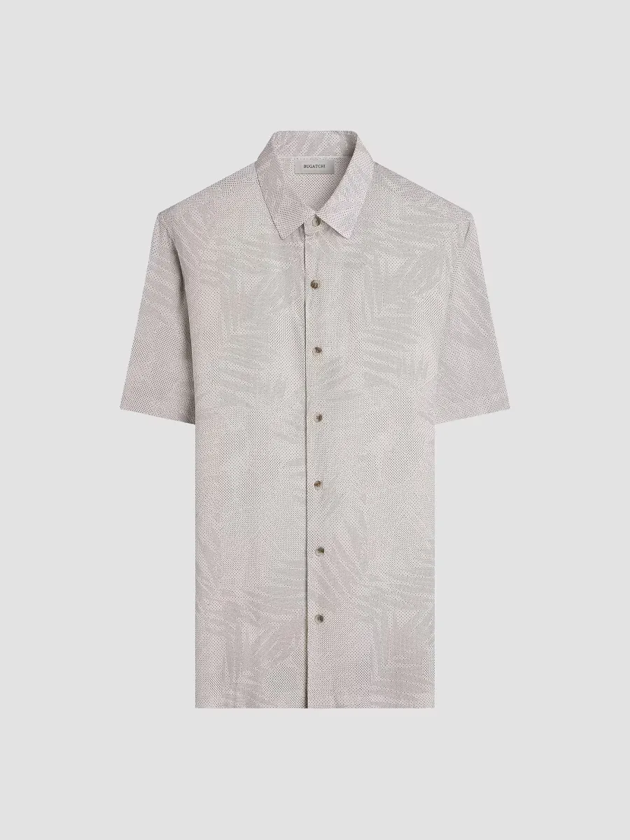 Vero Micro-Dot Palm Print Shirt by BUGATCHI