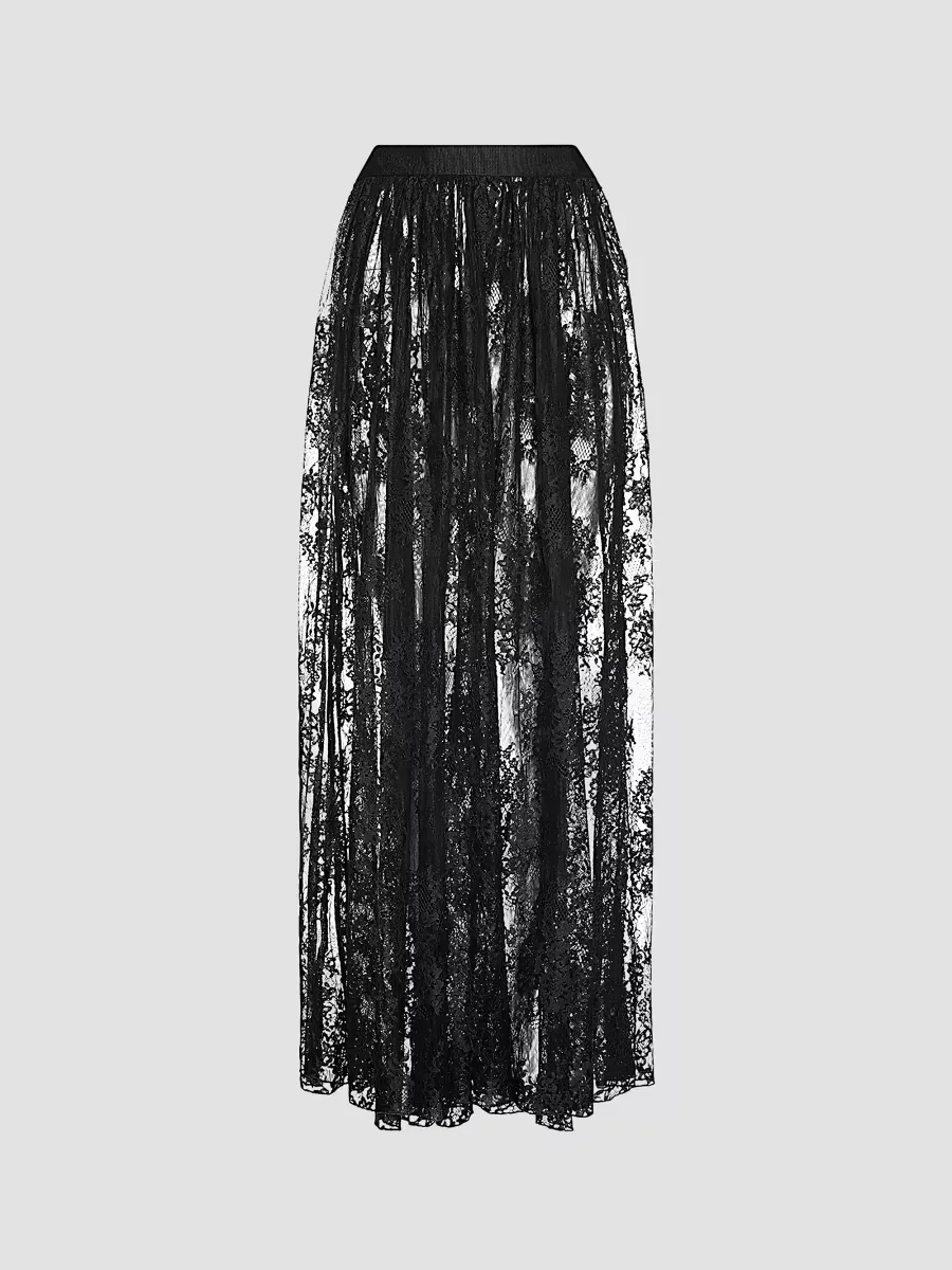 Alona Lace Maxi Skirt by L'AGENCE