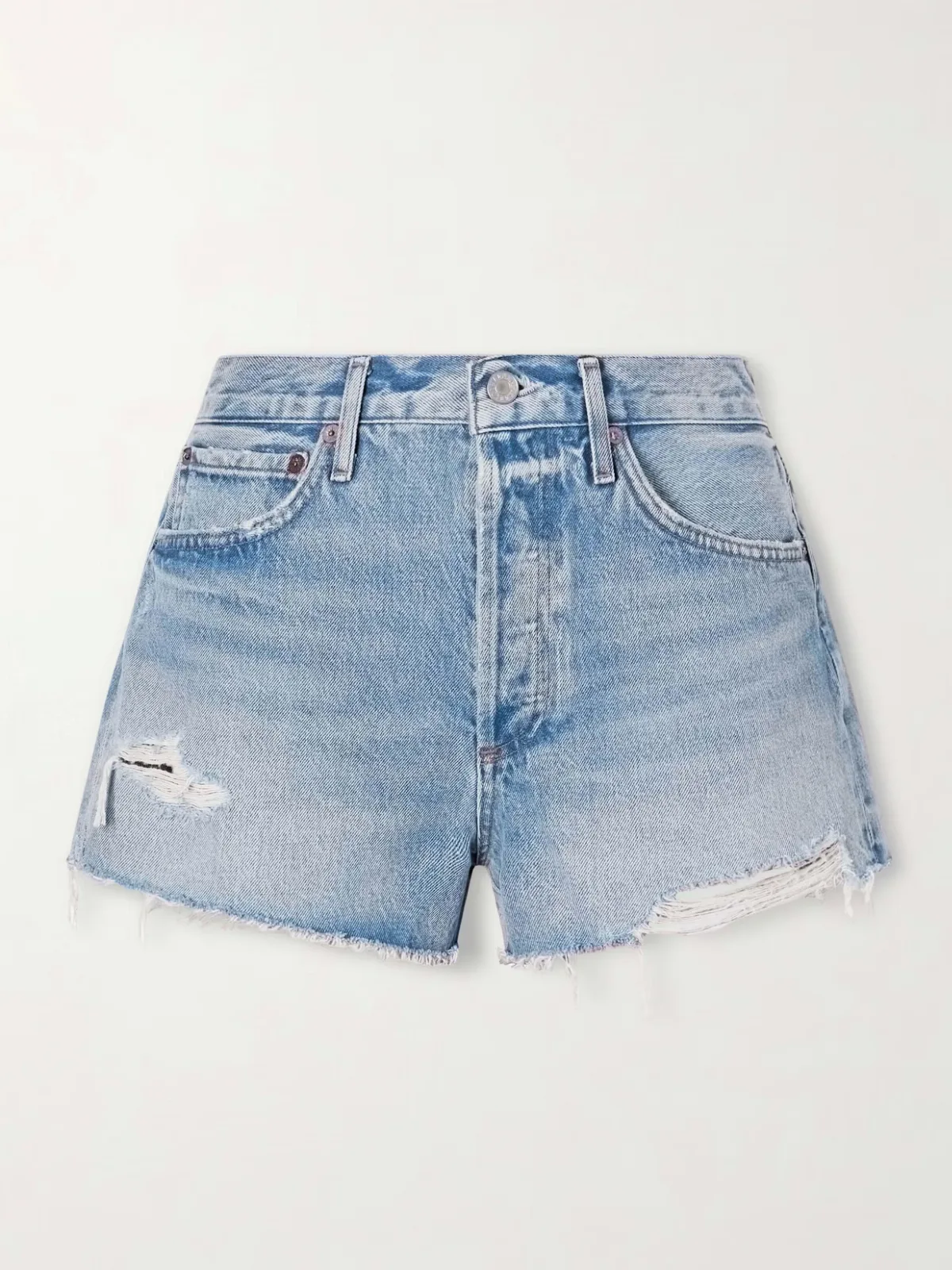 - Parker Distressed Denim Shorts -