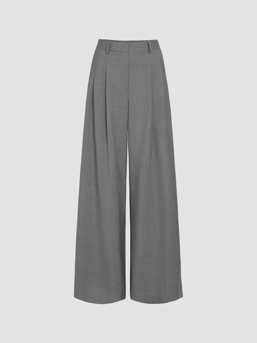 Avery Pleated Wide-Leg Trousers by TWP