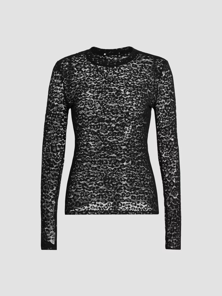Anise Fitted Lace Long-Sleeve Top by Ulla Johnson