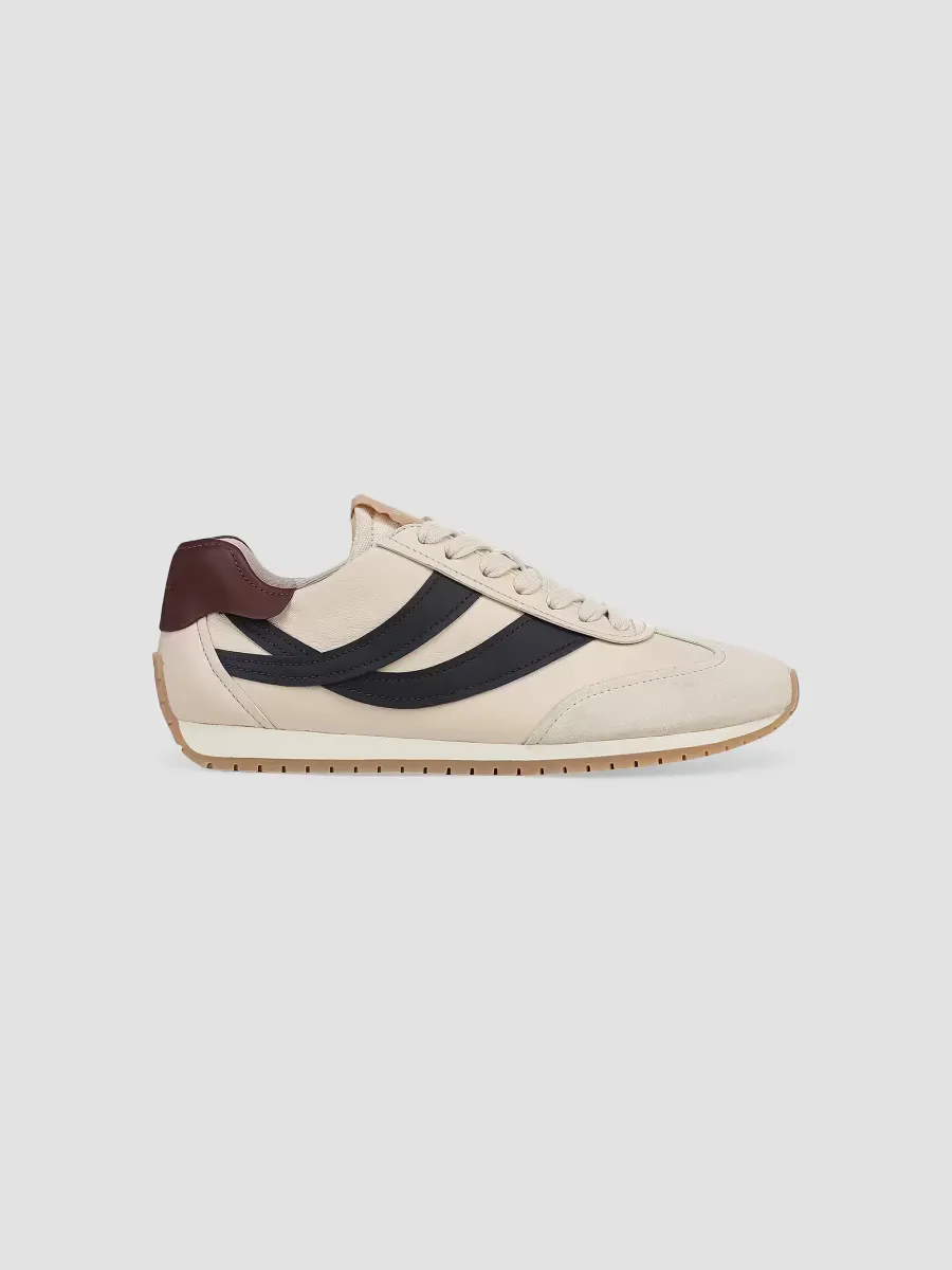 Oasis Runner Leather Lace-Up Sneakers by Vince