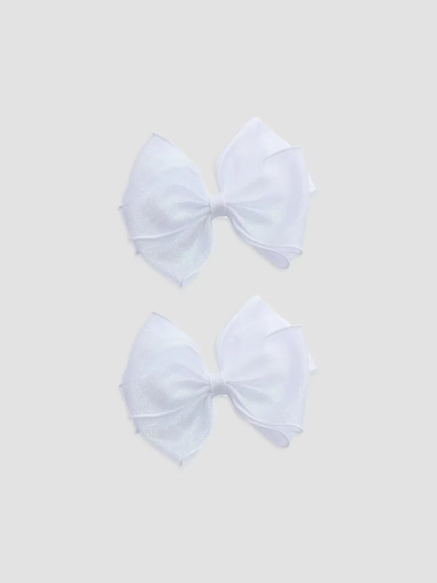 Sparkle Bow Hair Clip Set by Tulleen