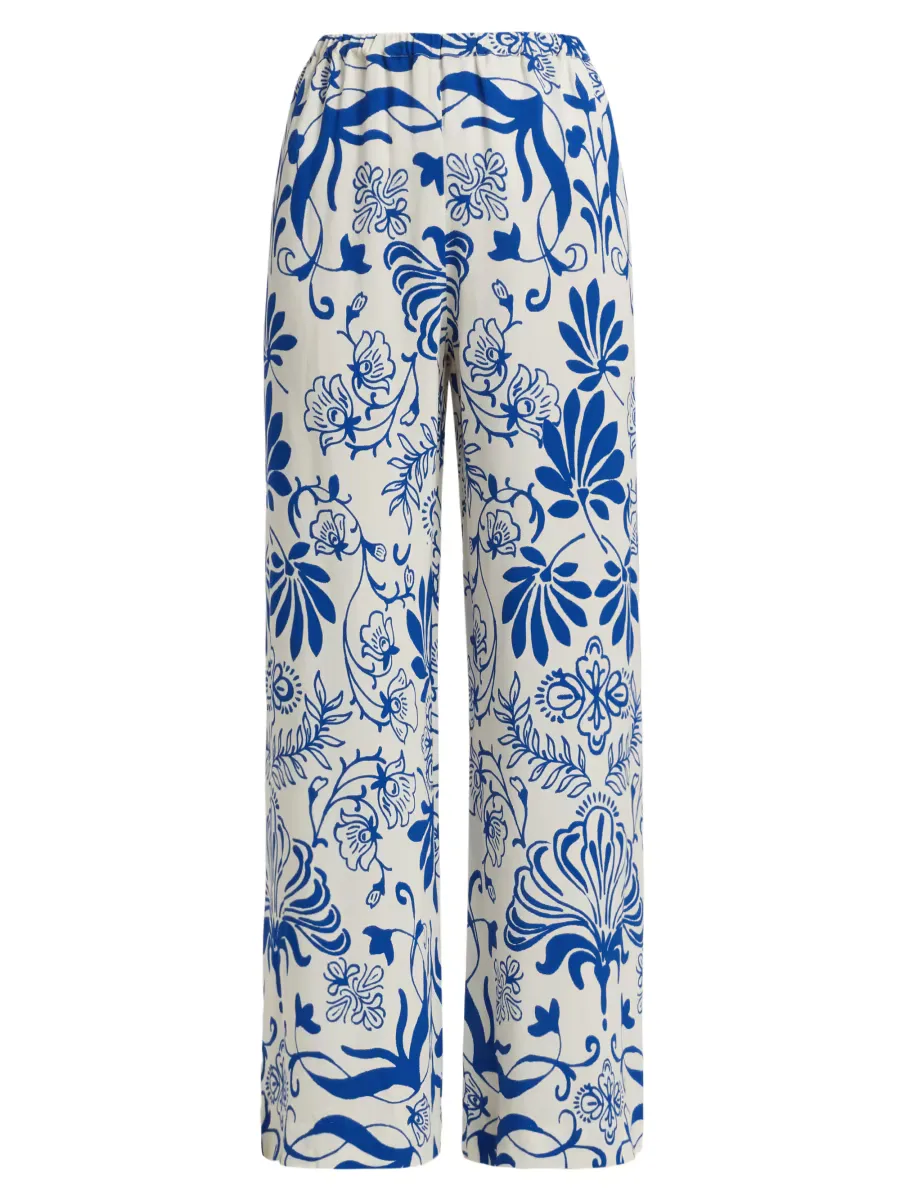 Devon Printed Wide-Leg Pants by Figue