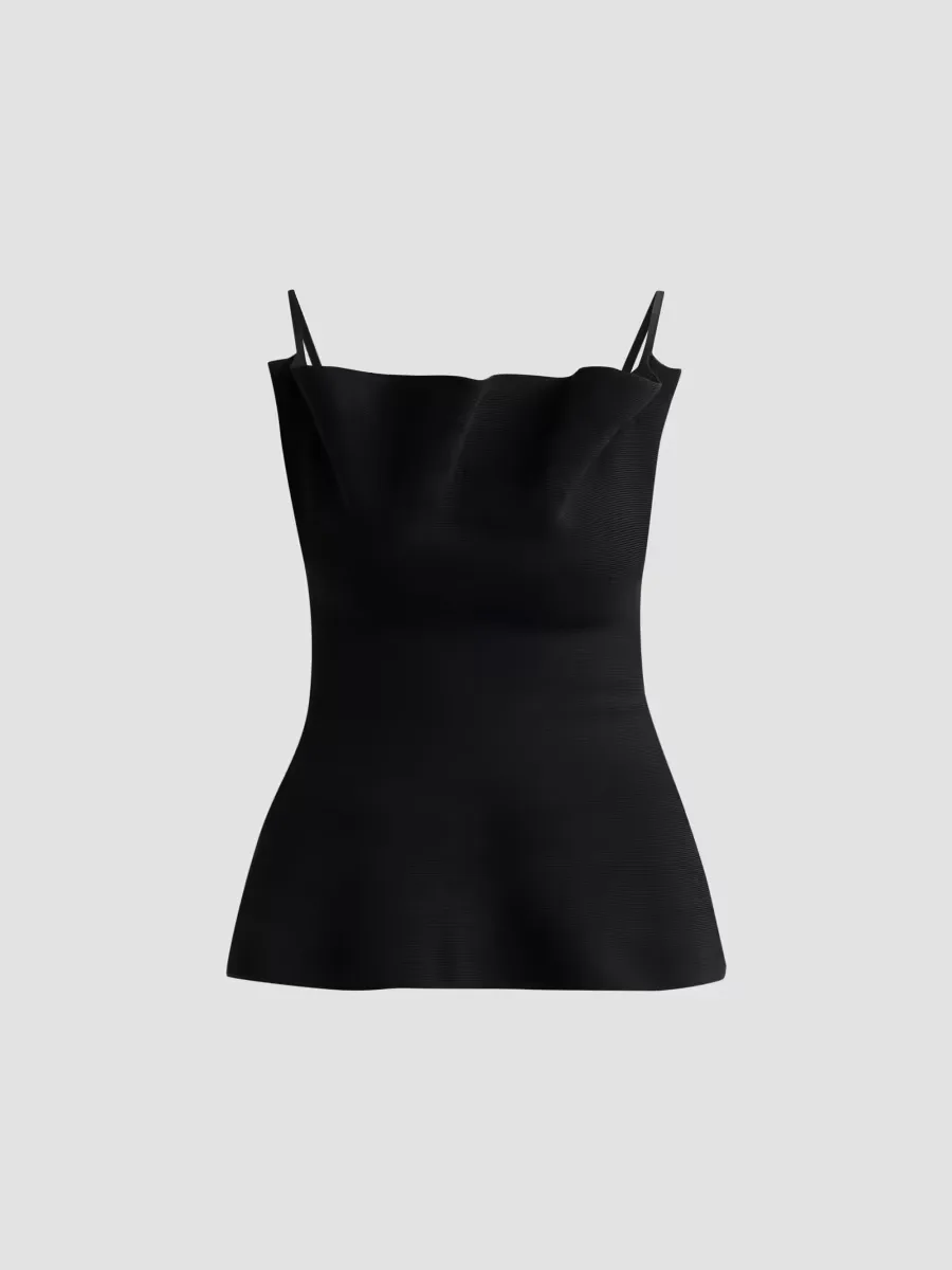 The Billie Sculpted Knit Top by Brandon Maxwell