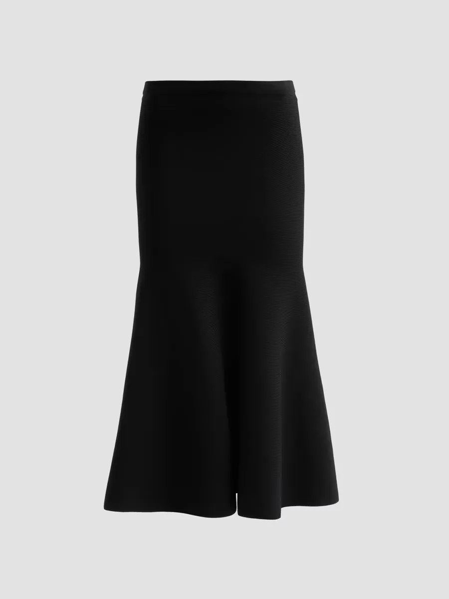 The Hendrix Flared Knit Skirt by Brandon Maxwell