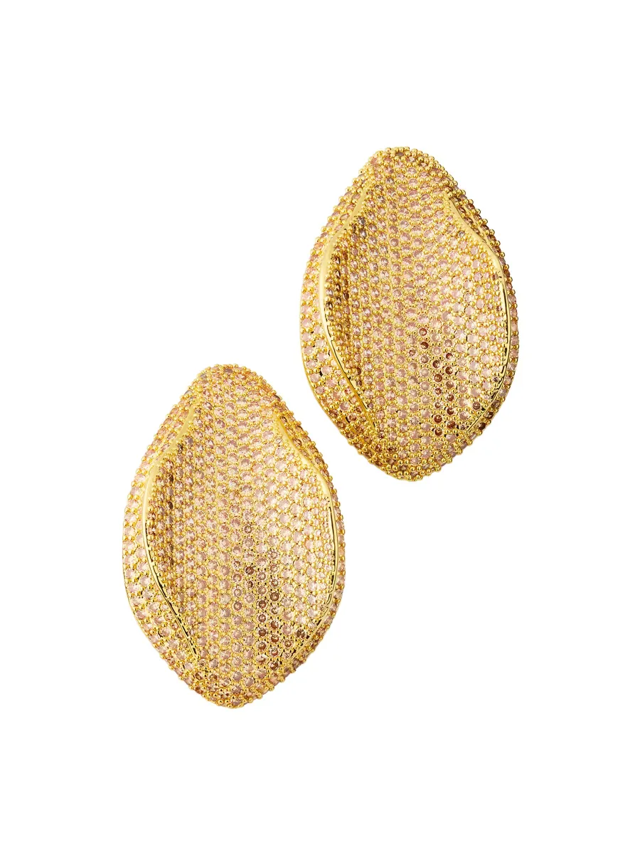 Erin Plastic Crystal & Goldtone Stud Earrings by Cult Gaia