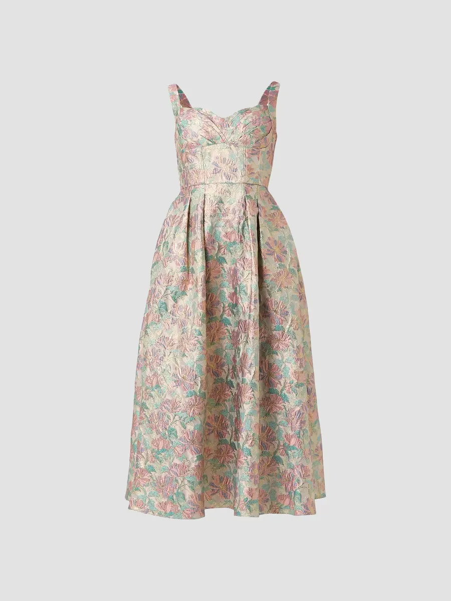 Ophelia Brocade Midi-Dress by Shoshanna