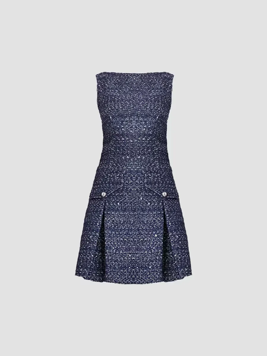 Bradford Metallic Tweed Mini Dress by Shoshanna