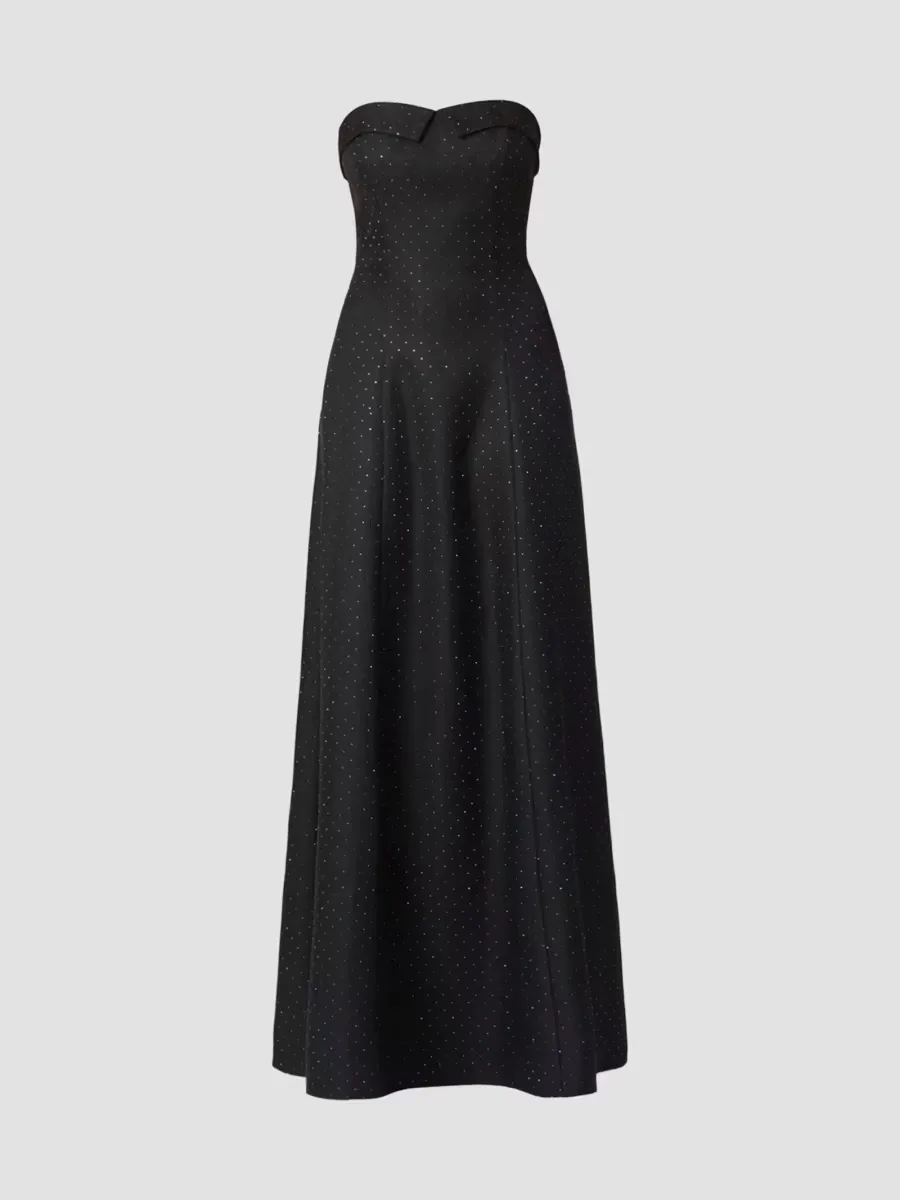 Lindy Embellished Twill Strapless Gown by Shoshanna