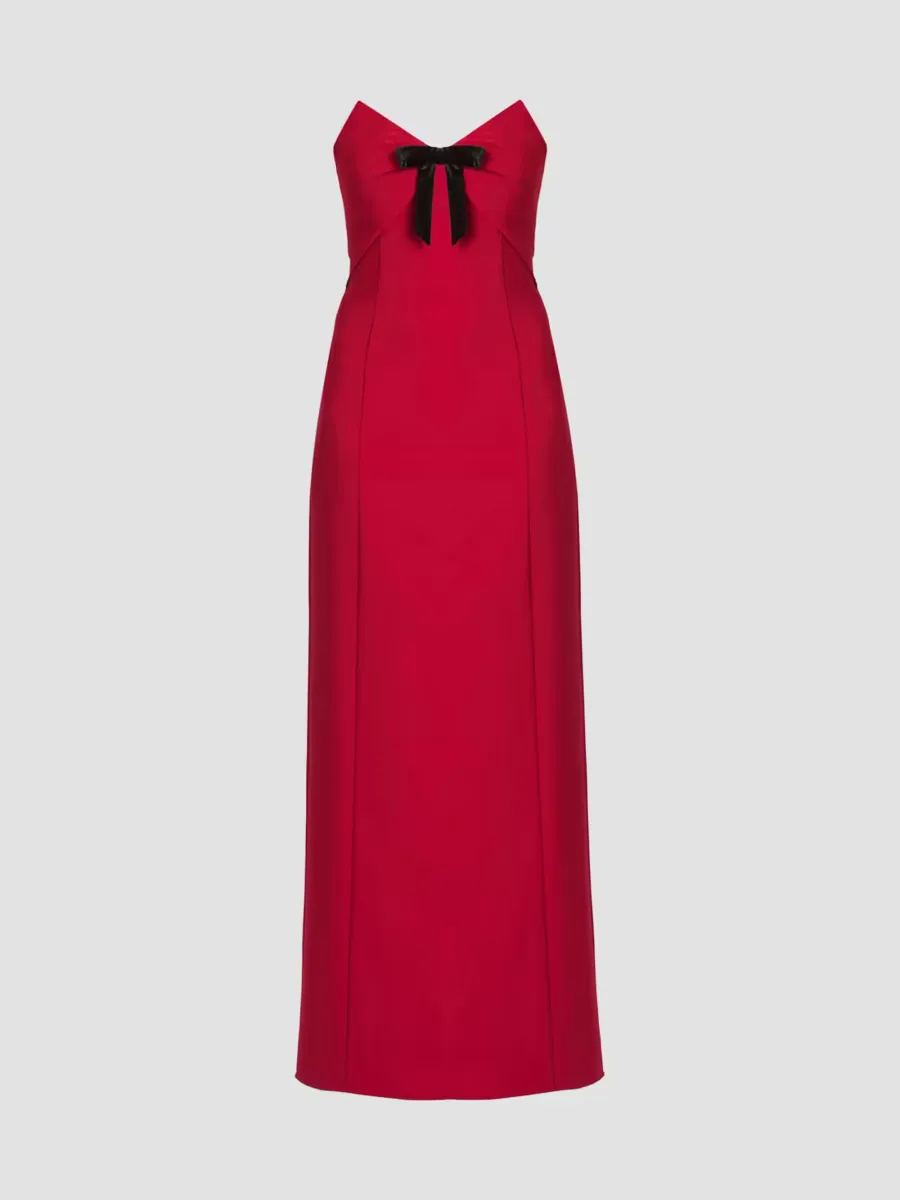 Brielle Strapless Bow Column Gown by Shoshanna