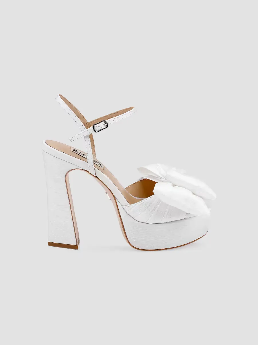 Oliva 85MM Silk Bow Sandals by Badgley Mischka