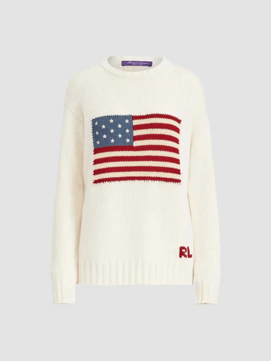 American Flag Cashmere Sweater by Ralph Lauren