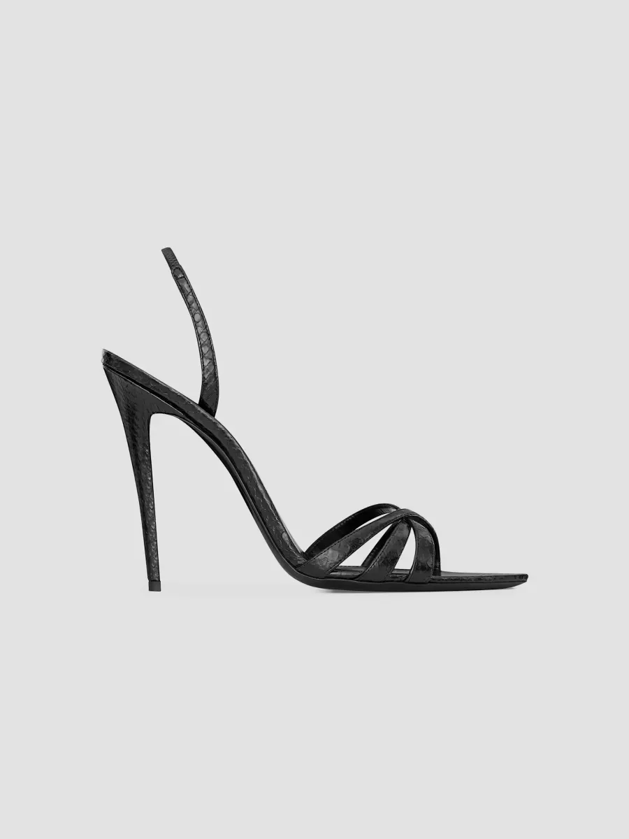 Kate Sandals in Python-Embossed Leather by Saint Laurent