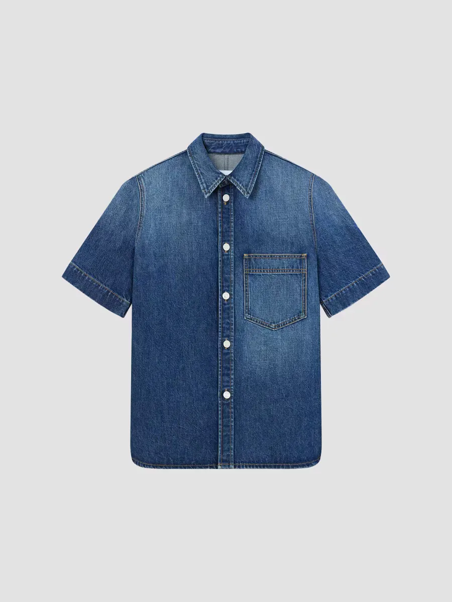 Couture Seam Shirt in Denim by GIVENCHY