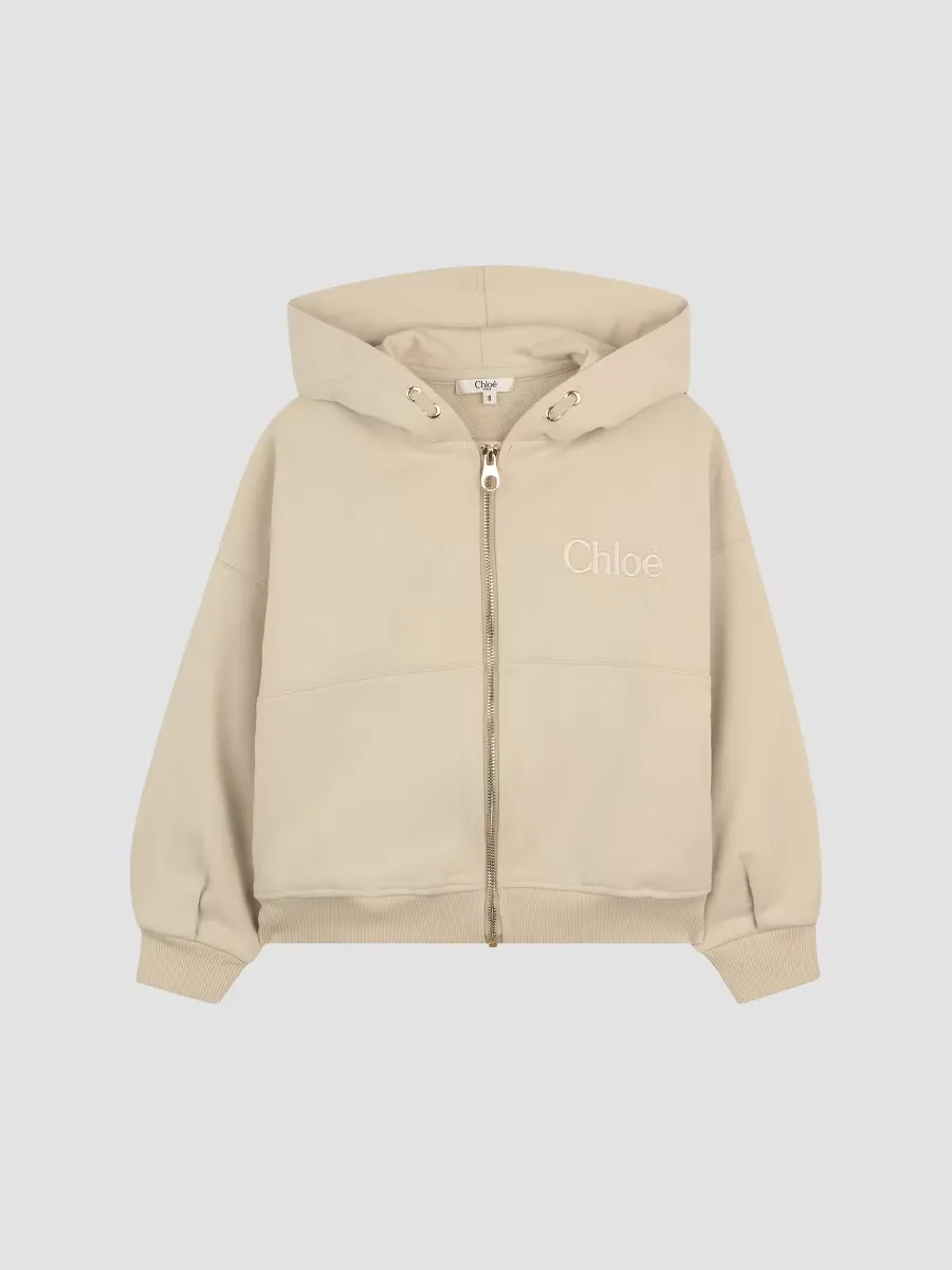 Logo Zip-Front Hoodie by Chloé