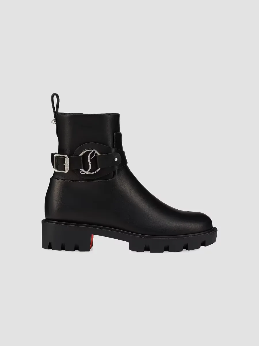 Dianouchette Lug Leather Booties by Christian Louboutin