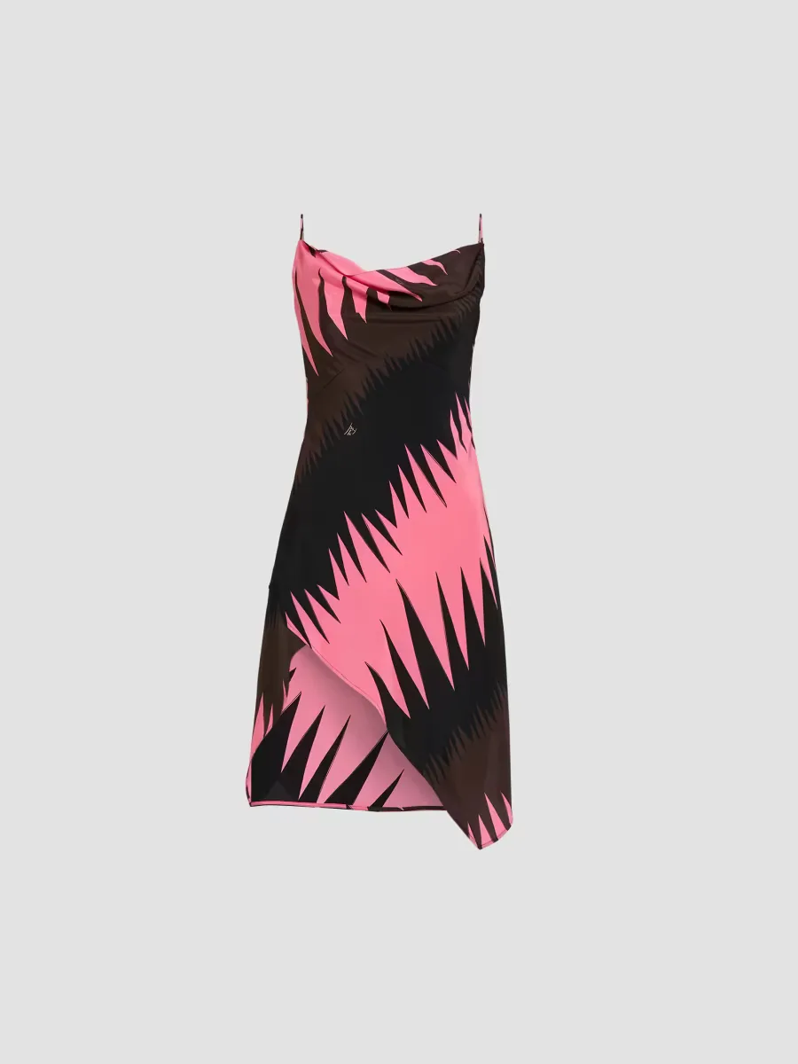 Silk Cowlneck Mini Dress by Pucci