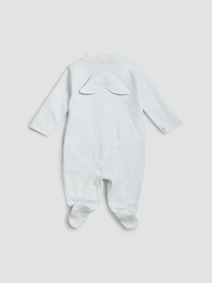 Pointelle Angel Wing Footie by Marie-Chantal