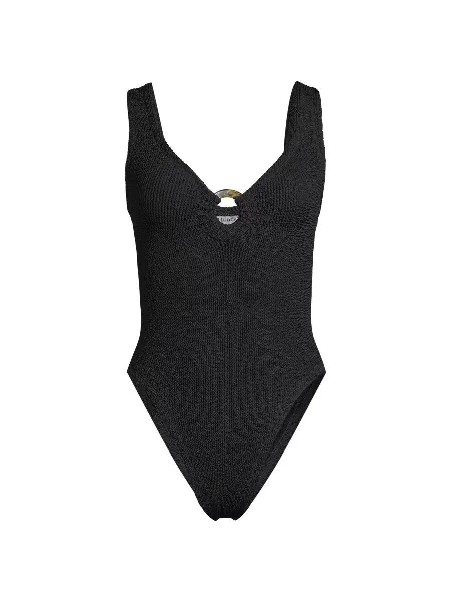 Celine Circle-Insert One-Piece Swimsuit by Hunza G