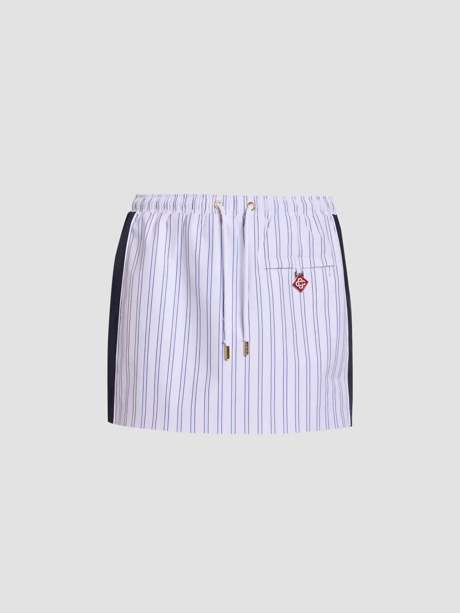 Pinstripe Cotton Mini Skirt by Casablanca