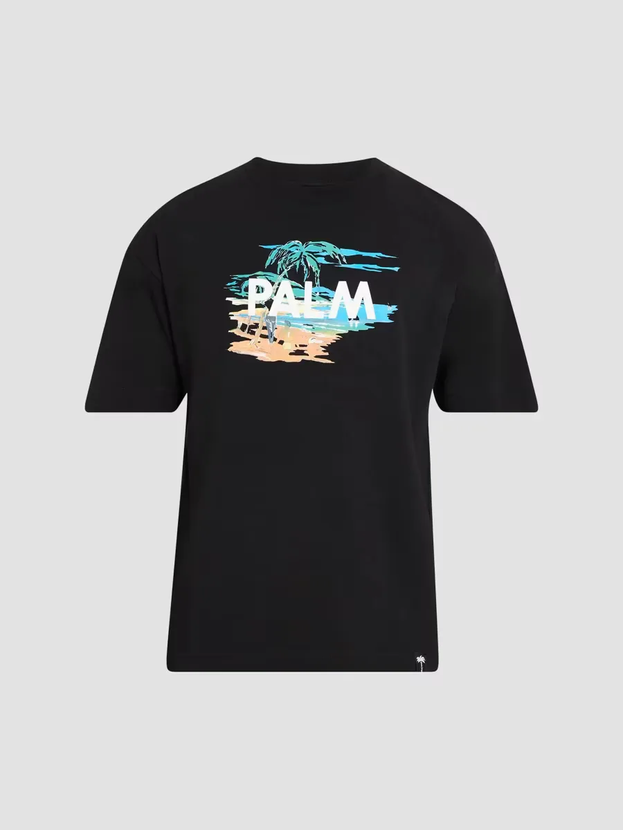 Palm Island Cotton Crewneck T-Shirt by Palm Angels