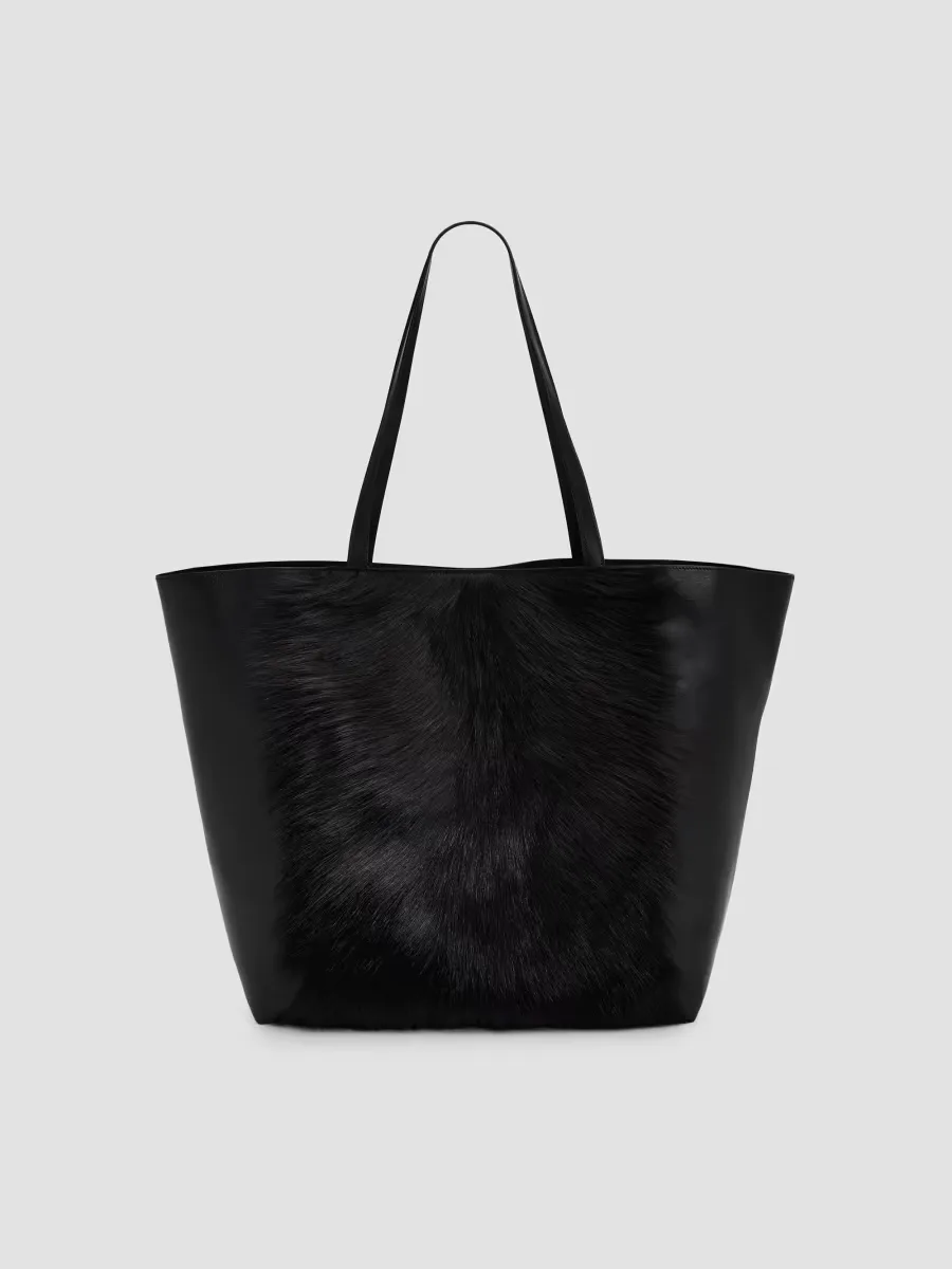 Roam Goat Hair Tote Bag by Totême