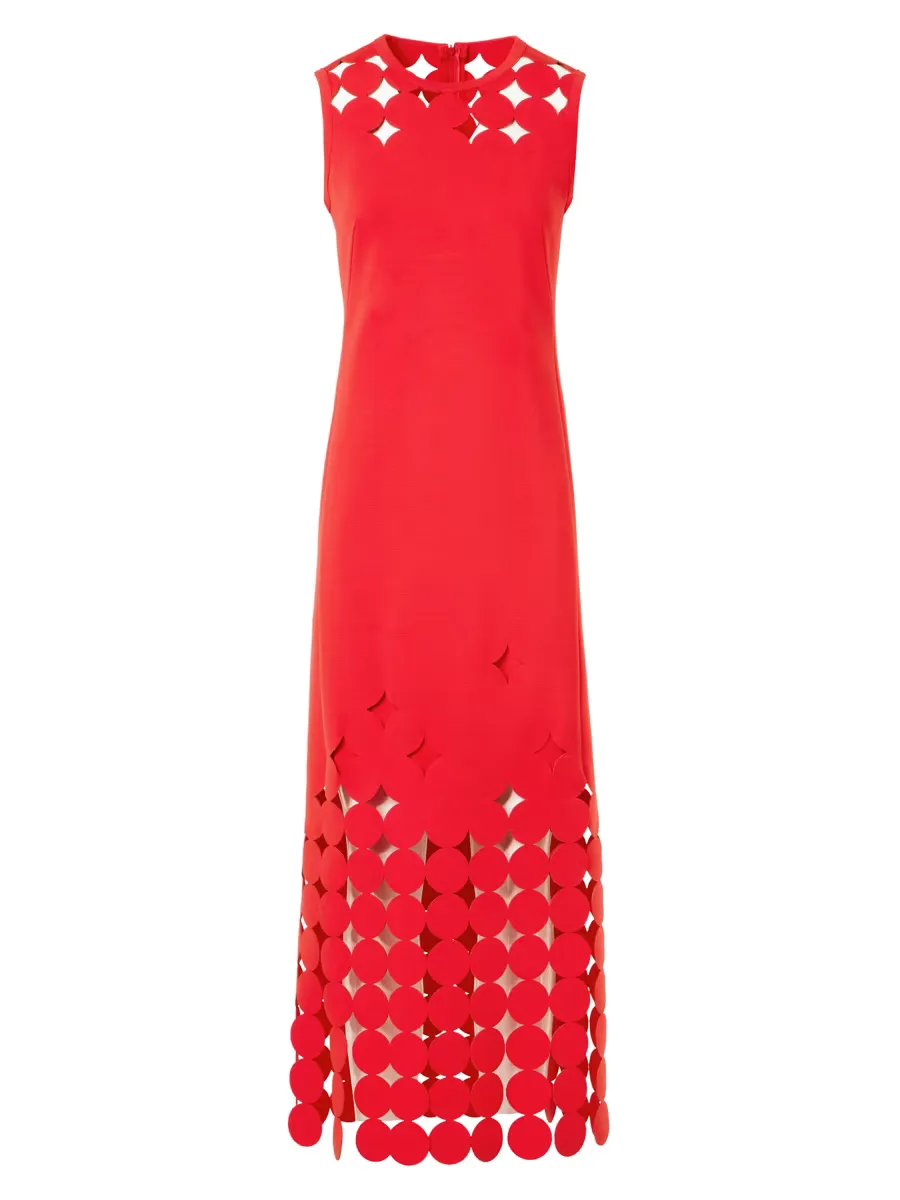 Dot Cut-Out Jersey Midi-Dress by Akris Punto