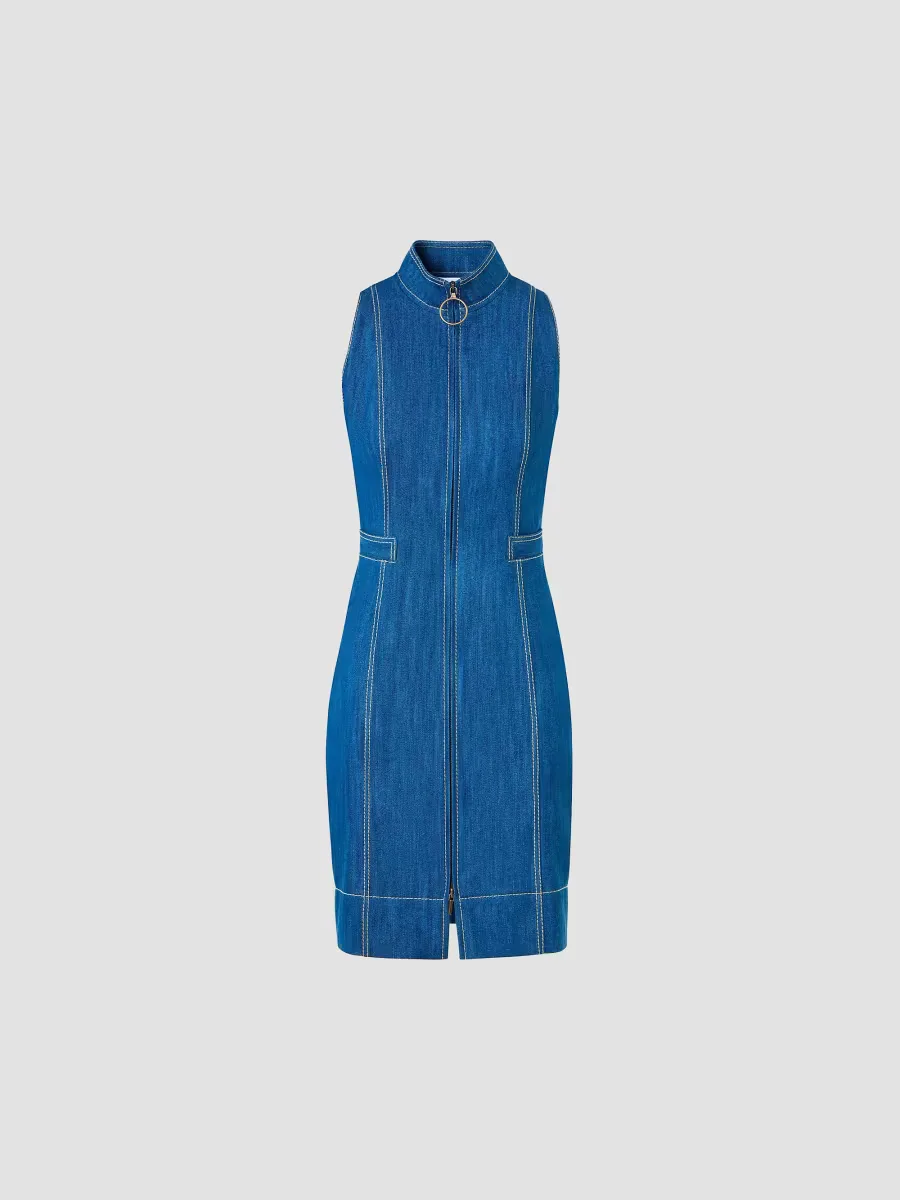 Cotton Denim Minidress by Akris Punto